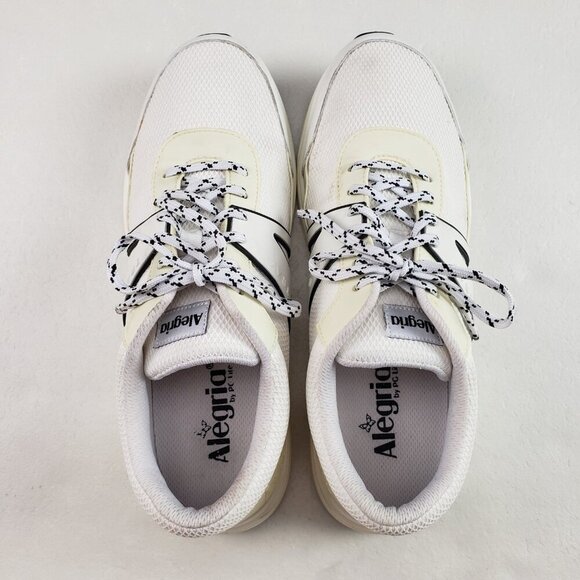 Alegria TRAQ Qarma Sneaker Womens 9.5-10 EU 40 White Walking Knit Comfort Shoe - Picture 8 of 12